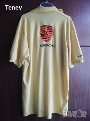 Оригинална жълта тениска Порше Porsche Polo Vintage 3XL, снимка 2 - Тениски - 33970681