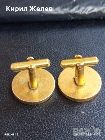 Стари позлатени винтидж бутонели ръкавели за КОЛЕКЦИЯ ДЕКОРАЦИЯ 50146, снимка 4 - Други ценни предмети - 51526402