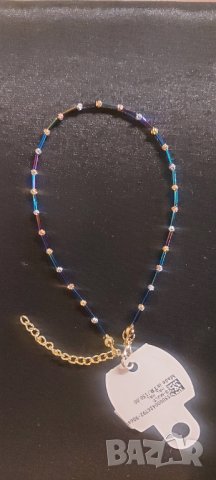 Гривна за крак и ръка с камъчета и златисти мотиви внос Turkey, снимка 8 - Гривни - 39406930