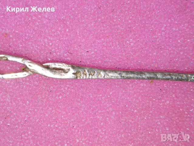 СТАРА НЕМСКА ФЛОРАЛНА КОЛЕКЦИОНЕРСКА ДЕСЕРТНА СРЕБЪРНА ВИЛИЧКА СРЕБРО 800 ПРОБА 42990, снимка 13 - Колекции - 44372872