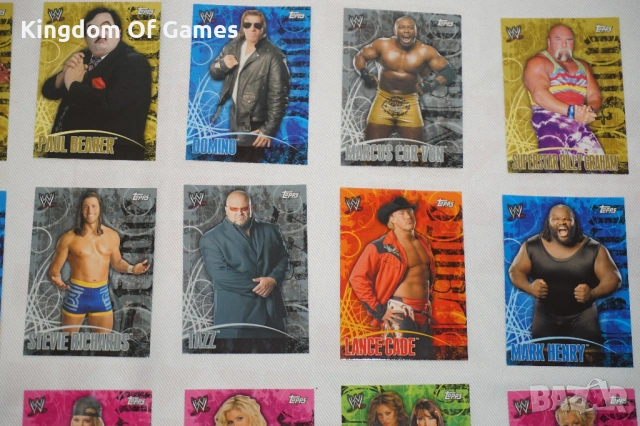 WWE Албум с WWE 26 Кеч Карти Topps Shad/Victoria/Ashley/Torrie Wilson/Daivari/Tazz/Mark Henry/, снимка 6 - Колекции - 54275216
