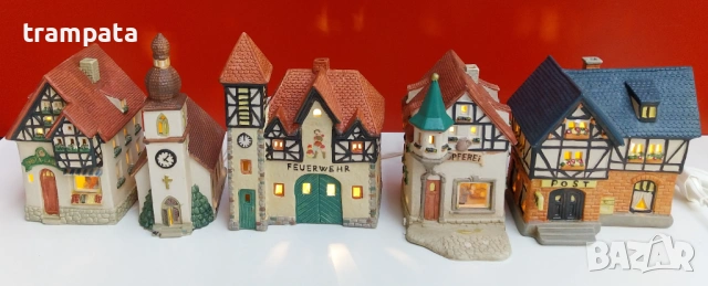 НАЙ ДОБРАТА ОФЕРТА Изключително красиви порцеланови Немски градски къщи.
