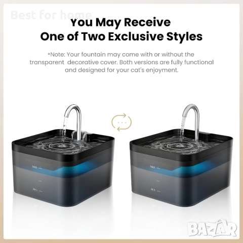 Автоматичен фонтан за котки и кучета – 2.2L капацитет, супер тих, дизайн „Чешма“ и 4-степенна филтра, снимка 6 - Други стоки за животни - 53275509