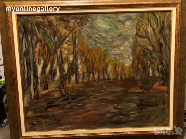 Стара картина огромна масло на платно, снимка 2 - Картини - 38495417