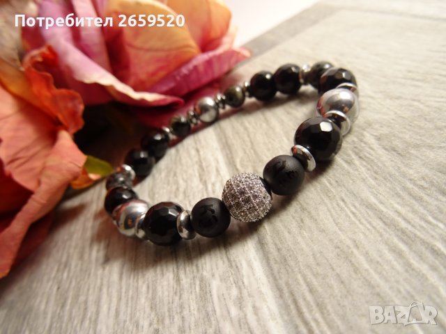 Дамска гривна от естествени камъни, снимка 3 - Гривни - 39567483