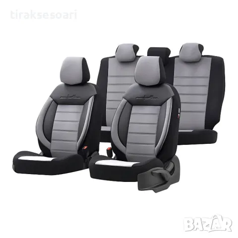 Комплект 4 седалки LUX Сива Тапицерия за седалки Comfortline CMF206