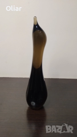 Стилизирана и много красива фигурка пингвин. Стъкло , снимка 2 - Статуетки - 52353054