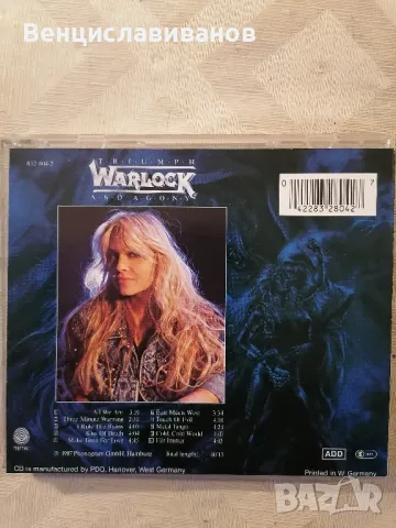 WARLOCK - TRIUMF AND AGONY / CD ORIGINAL , снимка 5 - CD дискове - 49666235