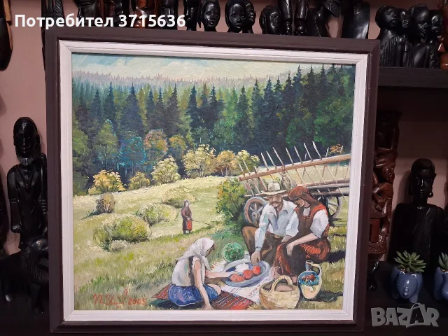 Живопис, маслени бои, платно, автор Паун Иванов, снимка 2 - Други ценни предмети - 55966244