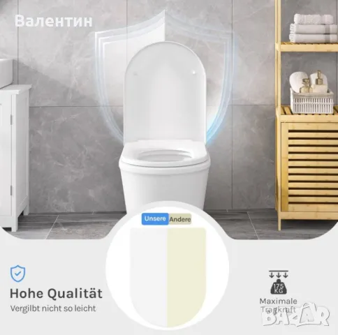 Капак и седалка за WC с плавно затваряне, снимка 5 - Други стоки за дома - 50408223