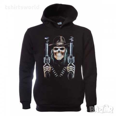 Нов мъжки суичър с дигитален печат Череп с пистолети, снимка 7 - Суичъри - 31742304