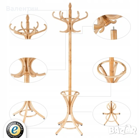 Дървена закачалка за палта , снимка 9 - Закачалки - 53130259