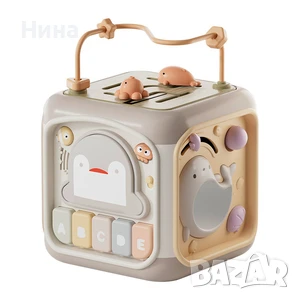 Бебешка играчка занимателен куб Happy play, снимка 7 - Образователни игри - 50929885