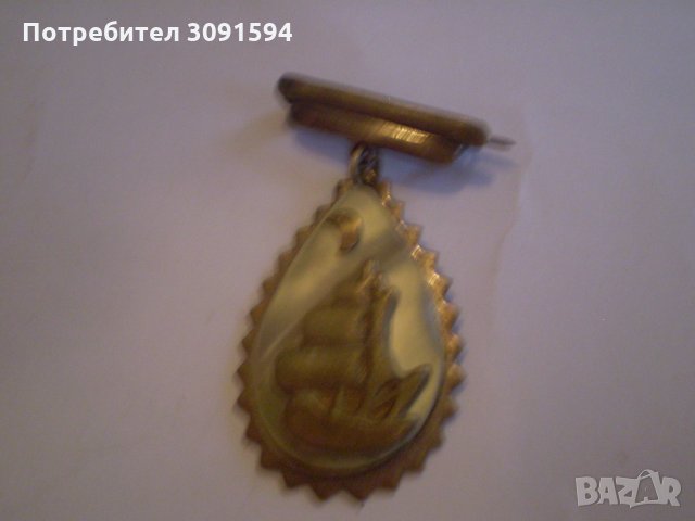 Стара месингова Брошка кораб със седеф, снимка 7 - Антикварни и старинни предмети - 34923341