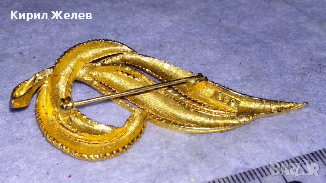 ПРЕКРАСНА АЖУРНА с ПОЗЛАТА СТИЛИЗИРАНА МАРКОВА АРТ БРОШКА от БРАГОРОДНА НЕРЪЖДАЕМА СТОМАНА 33128, снимка 3 - Други - 39072433