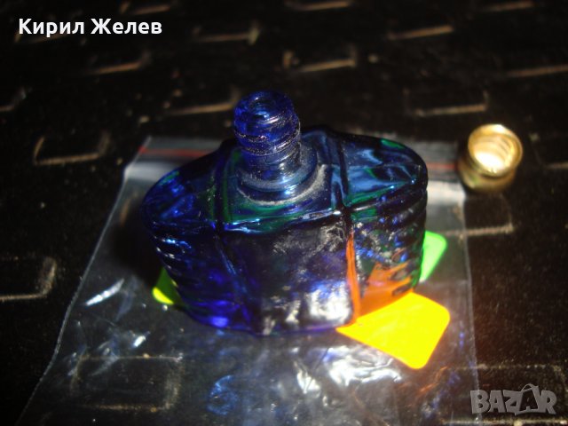 СТАРО СИНЬО МИНИ ШИШЕНЦЕ за ПАРФЮМ 24844, снимка 5 - Други ценни предмети - 34369323