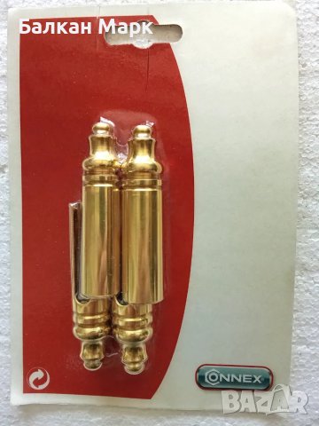 Декоративна капачка, гилза от масивен месинг,за панта на врата,к-т 4 бр.,цвят-злато