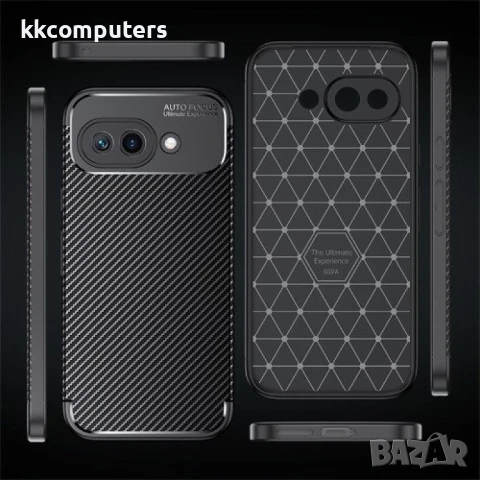 Google Pixel 9a Удароустойчив Carbon Fiber Калъф и Протектор, снимка 8 - Калъфи, кейсове - 51122503