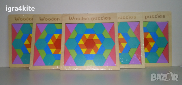 Нов по-голям модел дървена мозайка Цвете в рамка / качество, снимка 5 - Образователни игри - 36571293