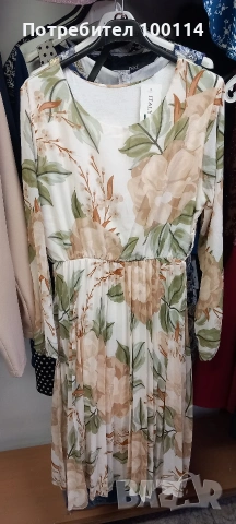 Рокля на цветя надолу солей, снимка 2 - Рокли - 54008606