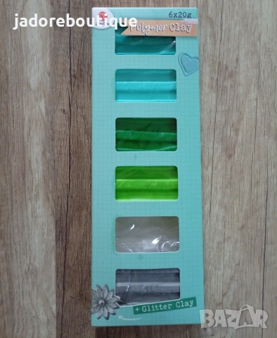 DecoTime Полимерна глина - зелена гама 