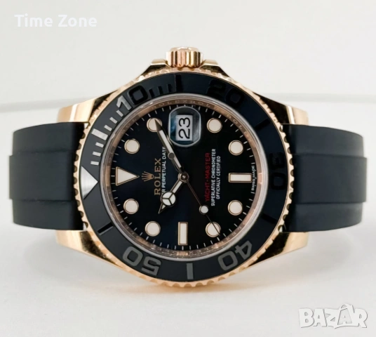 Rolex Yacht-Master 40mm (37mm) Rose Gold Black Dial Automatic Унисекс Различни Варианти, снимка 3 - Мъжки - 54044086