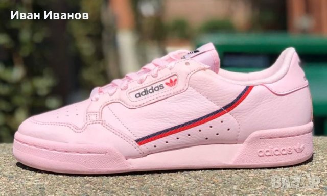 кецове/ маратонки Adidas Continental 80 Clear Pink Scarlet  номер 42-42 2/3, снимка 2 - Маратонки - 39213643