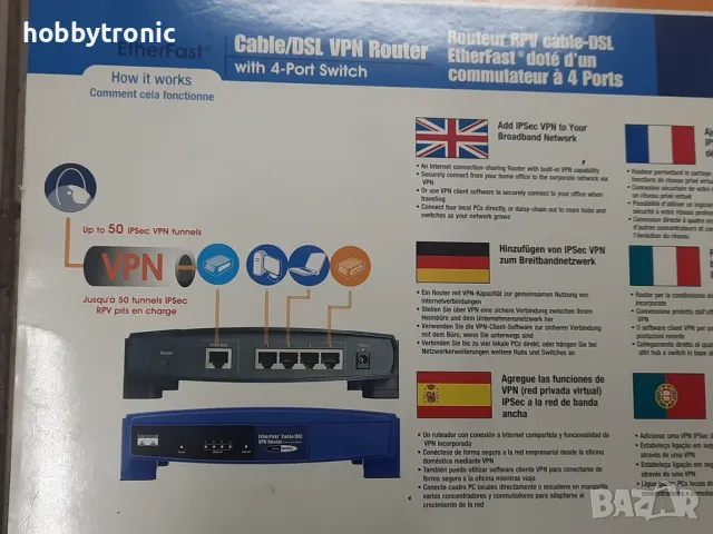 Linksys BEFVP41 VPN рутер, снимка 2 - Рутери - 48079936