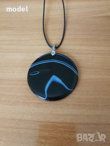 Колие камък Ахат, снимка 2 - Колиета, медальони, синджири - 32888606