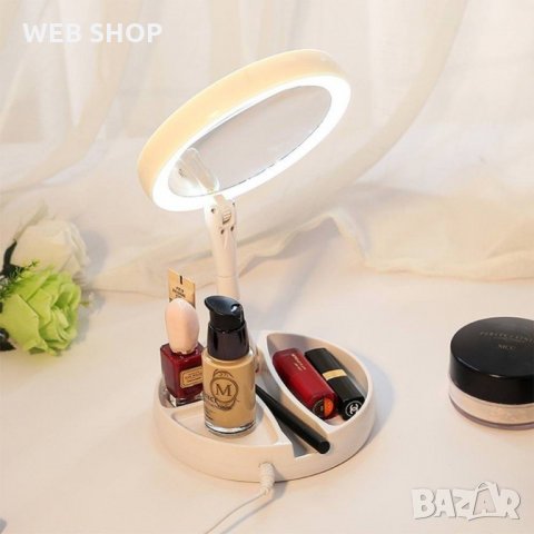 Сгъваемо LED огледало за гримиране, снимка 1