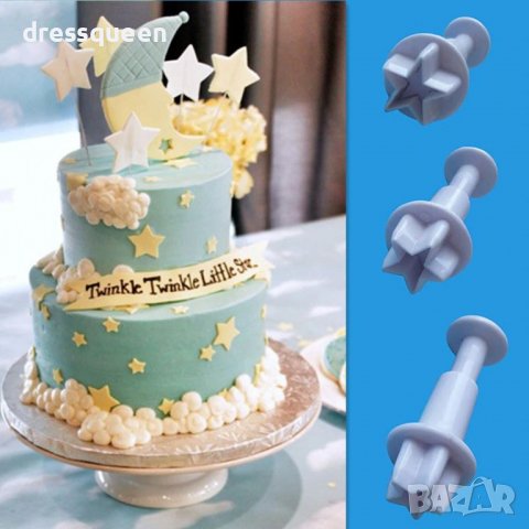 КОМПЛЕКТ 3 БР. РЕЗЦИ С БУТАЛО ЗВЕЗДИЧКИ - различни размери - код 3325, снимка 2 - Форми - 35414047