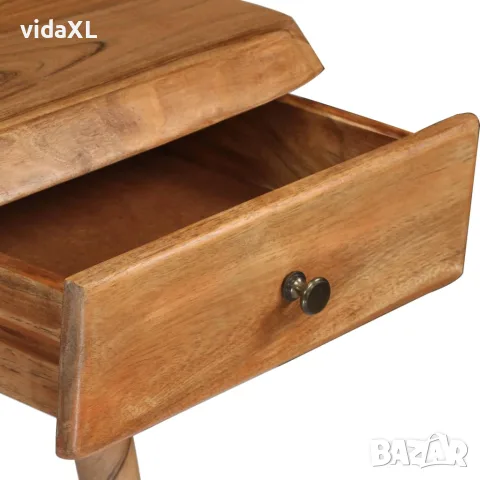 vidaXL Писалище, акациево дърво масив, 110x50x76 cм, снимка 6 - Бюра - 56146365