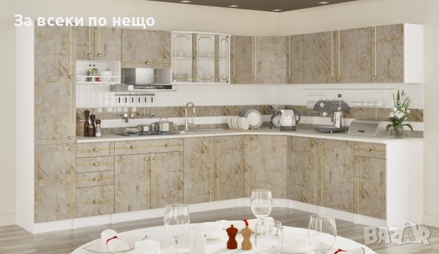 Кухненски шкаф ALINA КУТ НИЗ 80(90)Н 1ДВ тъмен мрамор Код P1947, снимка 6 - Шкафове - 53925702