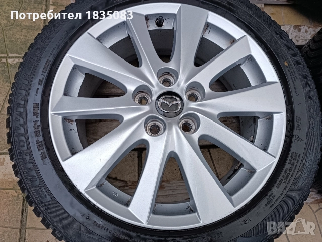 Лети джанти 17ки 5х114.3 Mazda + зимни гуми 215/50/17 Falken, снимка 5 - Гуми и джанти - 52595012