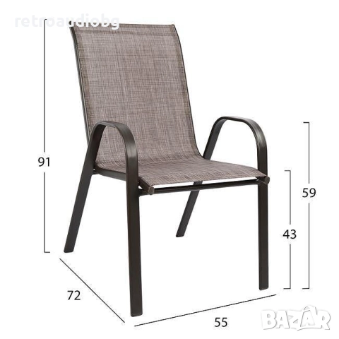 Трапезен градински комплект Винсент маса 140x80 с 4 стола, снимка 2 - Градински мебели, декорация  - 52735374