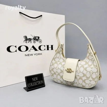 Coach Нова Дамска Кожена Чанта Различни Цветове 