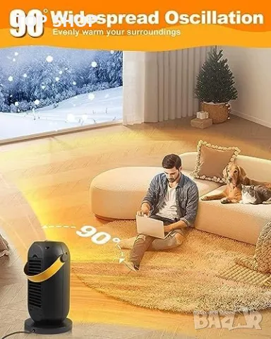 Нов Енергоспестяващ Портативен Нагревател 600/1200W - Топлина и Комфорт, снимка 4 - Друга електроника - 49239162