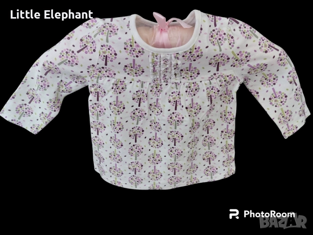 Блузка с дълъг ръкав за момиченце на 6-9 мес"The tree of love",Англия/нова