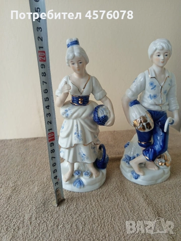 комлект от две ръчно рисувани керамични фигури