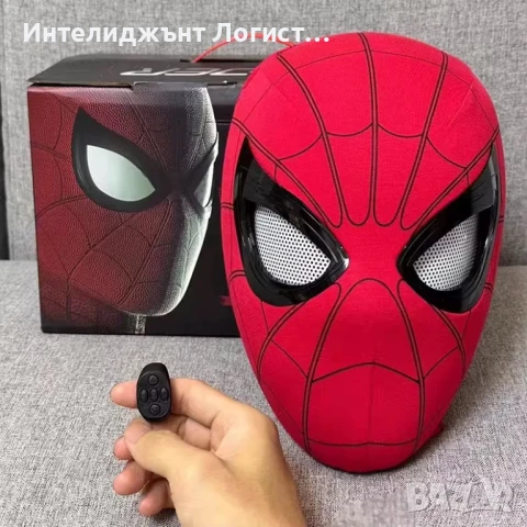 Електрическа маска на Спайдърмен, Spiderman мигащи очи, снимка 3 - Електрически играчки - 50455070