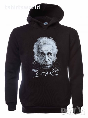 Нов мъжки суичър с трансферен печат на Алберт Айнщайн, снимка 5 - Суичъри - 31742207