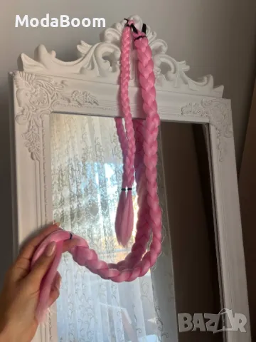 Розова перука , снимка 2 - Аксесоари за коса - 48589239