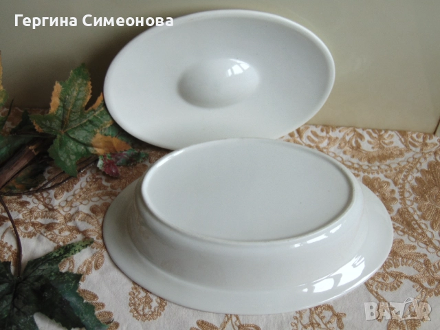Голяма порцеланова купа с капак, снимка 4 - Чинии - 52642297