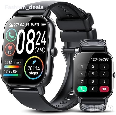 Нов Смарт часовник 1,85 инча Жени Мъже Водоустойчив Android iOS, снимка 1 - Смарт гривни - 42108599