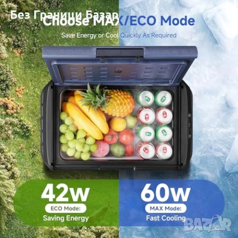 Нов Преносим авто хладилник фризер 25L за кемпер лодка кола автомобил, снимка 6 - Друга електроника - 52943604