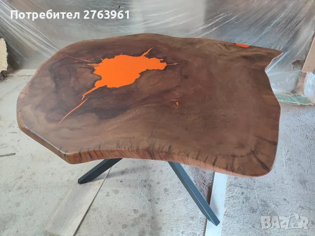 Дървена трапезна маса от чинар, снимка 3 - Маси - 56109017