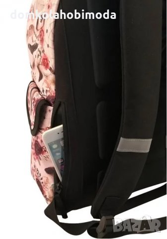 Раница с една преграда и един джоб, Меки презрамки, Подсилен гръб , 30x12x42 см, снимка 4 - Раници - 33889039
