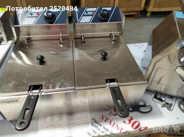 Професионален електрически фритюрник 5,5л. Изцяло от неръждаеме стомана! ХИТ Цена 110лв/56,24€, снимка 16 - Обзавеждане на кухня - 35456416