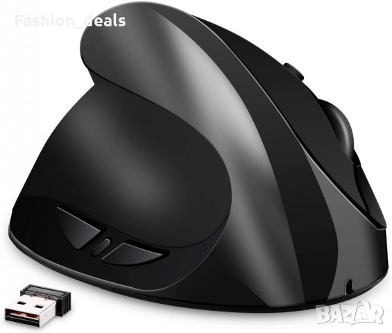 Нова Мишка за лява ръка акумулаторна безжична ергономична вертикална, снимка 1 - Клавиатури и мишки - 34954907