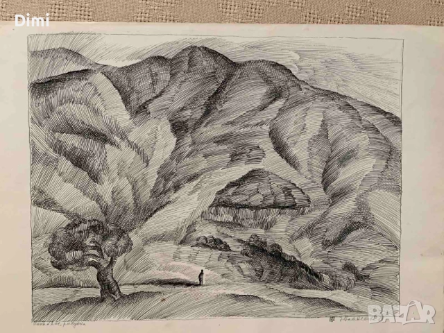 ЕЛКА НАЙДЕНОВА пейзаж – туш, снимка 4 - Картини - 52804184